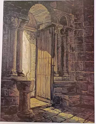 Agüero (Huesca). Interior de la iglesia romántica de Santiago